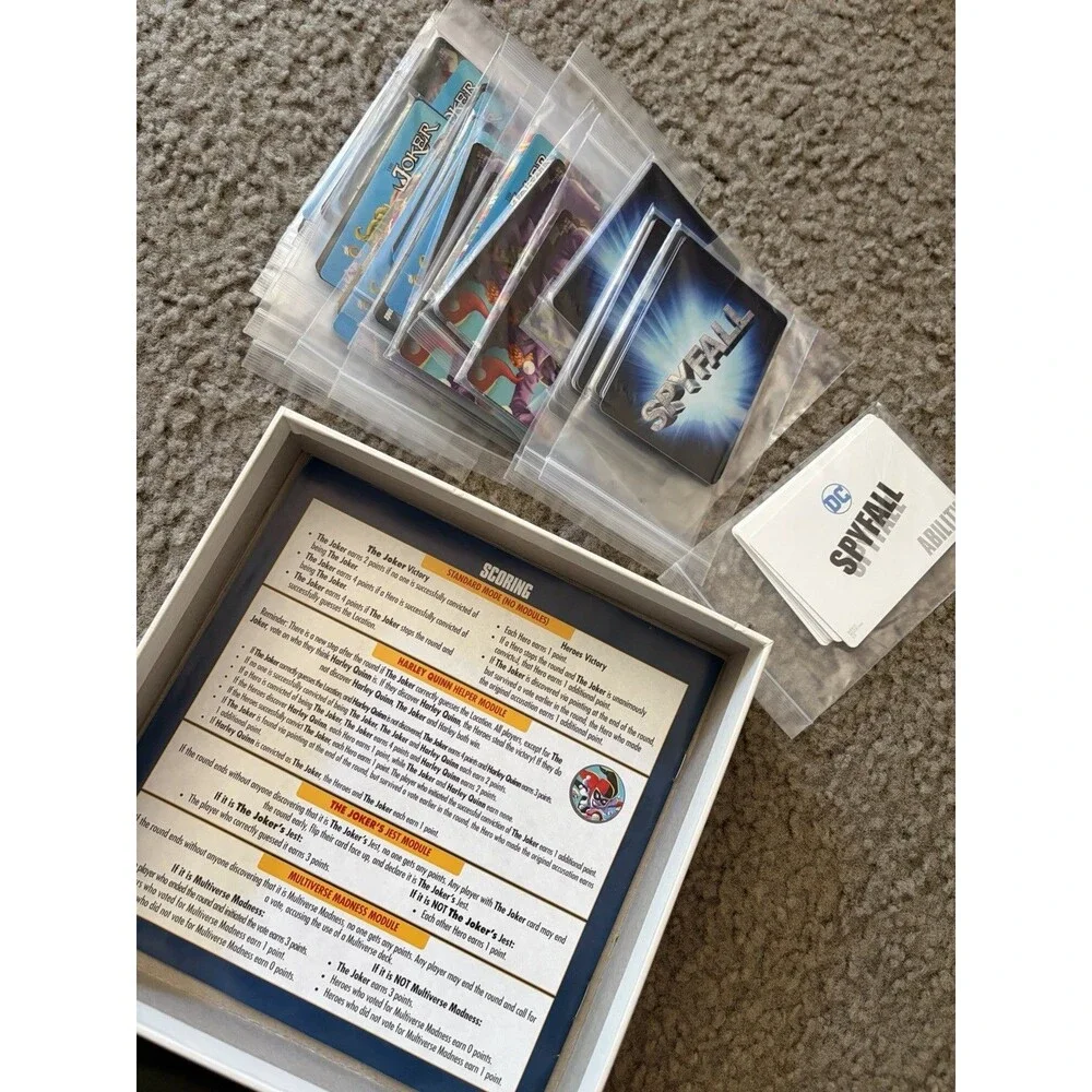 DC Universe Spyfall Social Deduction Party Card Game Board Game Brand EUC